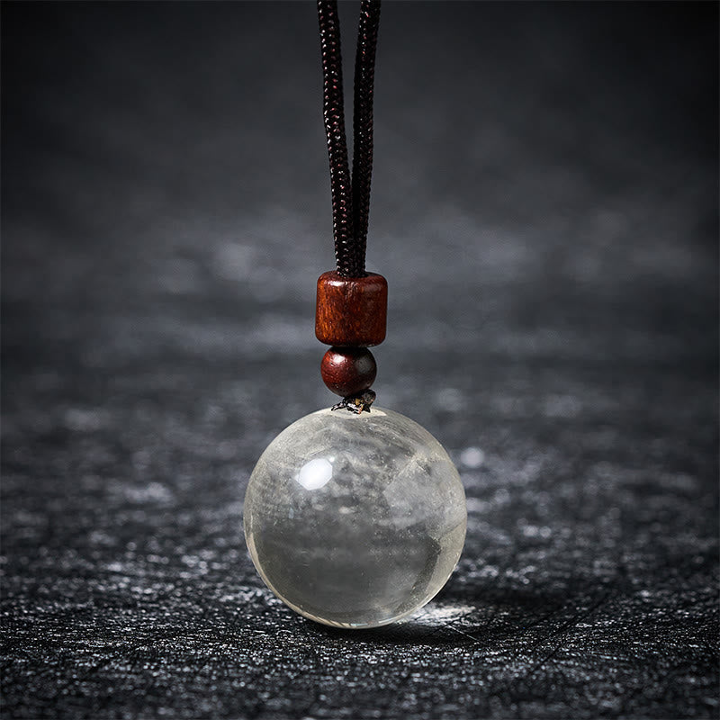 Buddha Stones White Crystal Pink Crystal Tiger Eye Smoky Quartz Protection Necklace Pendant - Fortune Jewel
