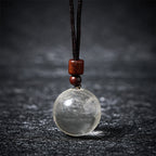 Buddha Stones White Crystal Pink Crystal Tiger Eye Smoky Quartz Protection Necklace Pendant - Fortune Jewel