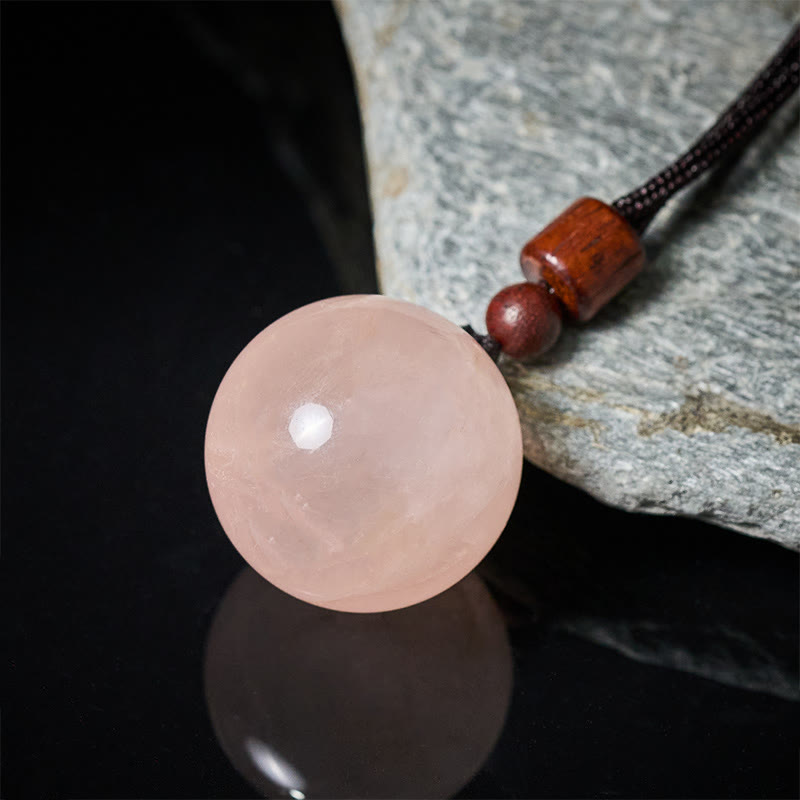 Buddha Stones White Crystal Pink Crystal Tiger Eye Smoky Quartz Protection Necklace Pendant - Fortune Jewel