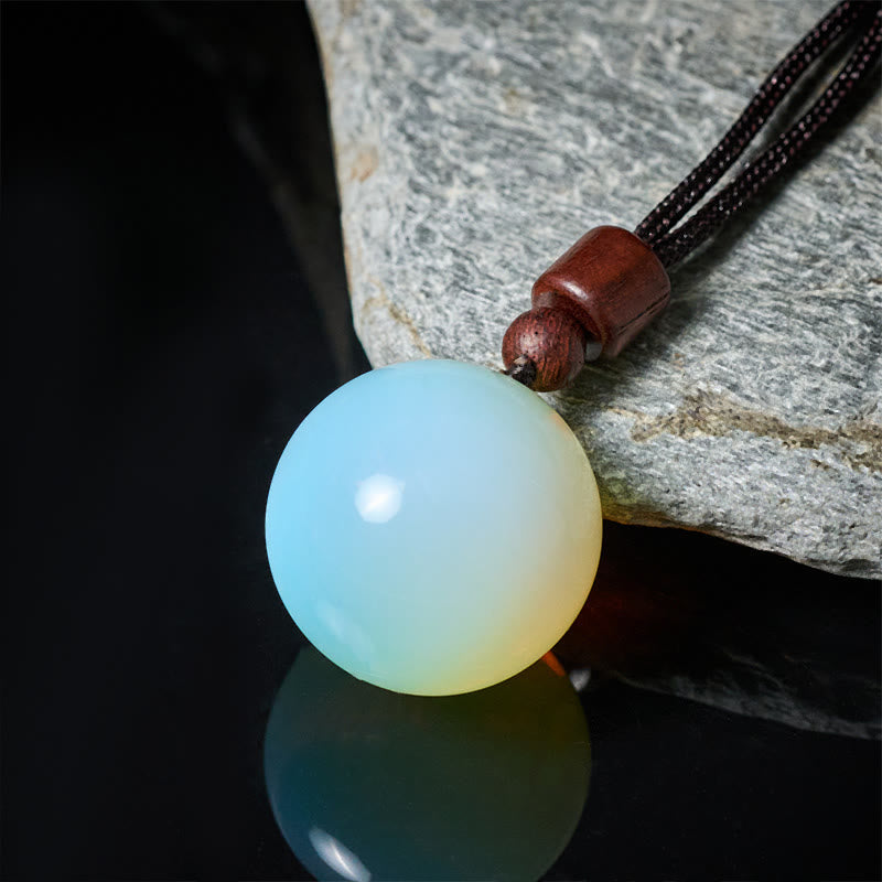 Buddha Stones White Crystal Pink Crystal Tiger Eye Smoky Quartz Protection Necklace Pendant - Fortune Jewel