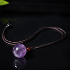 Buddha Stones White Crystal Pink Crystal Tiger Eye Smoky Quartz Protection Necklace Pendant - Fortune Jewel