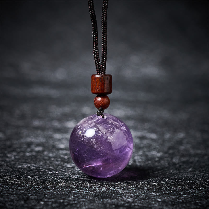 Buddha Stones White Crystal Pink Crystal Tiger Eye Smoky Quartz Protection Necklace Pendant - Fortune Jewel