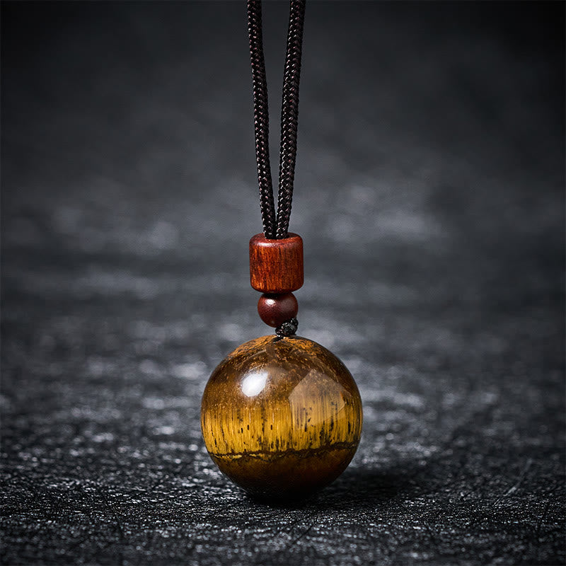 Buddha Stones White Crystal Pink Crystal Tiger Eye Smoky Quartz Protection Necklace Pendant - Fortune Jewel