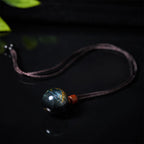 Buddha Stones White Crystal Pink Crystal Tiger Eye Smoky Quartz Protection Necklace Pendant - Fortune Jewel