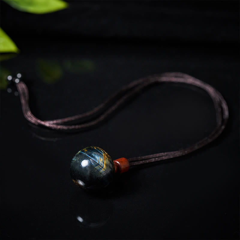 Buddha Stones White Crystal Pink Crystal Tiger Eye Smoky Quartz Protection Necklace Pendant - Fortune Jewel