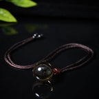 Buddha Stones White Crystal Pink Crystal Tiger Eye Smoky Quartz Protection Necklace Pendant - Fortune Jewel
