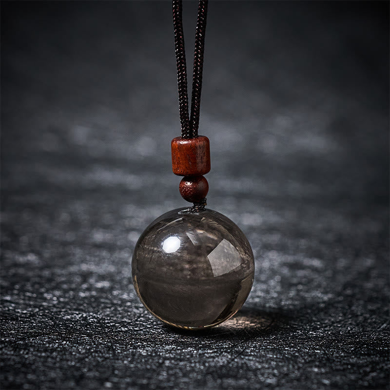 Buddha Stones White Crystal Pink Crystal Tiger Eye Smoky Quartz Protection Necklace Pendant - Fortune Jewel