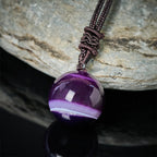 Fortune Jewel Amethyst Yellow Agate Various Agate Pink Crystal Lazurite Lapis Lazuli Balance Necklace Pendant - Fortune Jewel