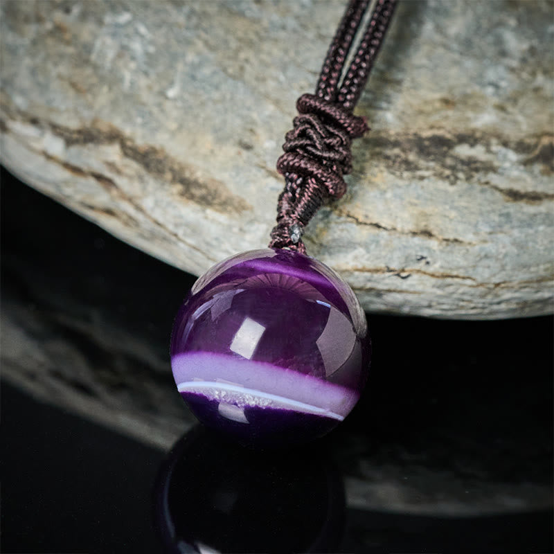 Fortune Jewel Amethyst Yellow Agate Various Agate Pink Crystal Lazurite Lapis Lazuli Balance Necklace Pendant - Fortune Jewel