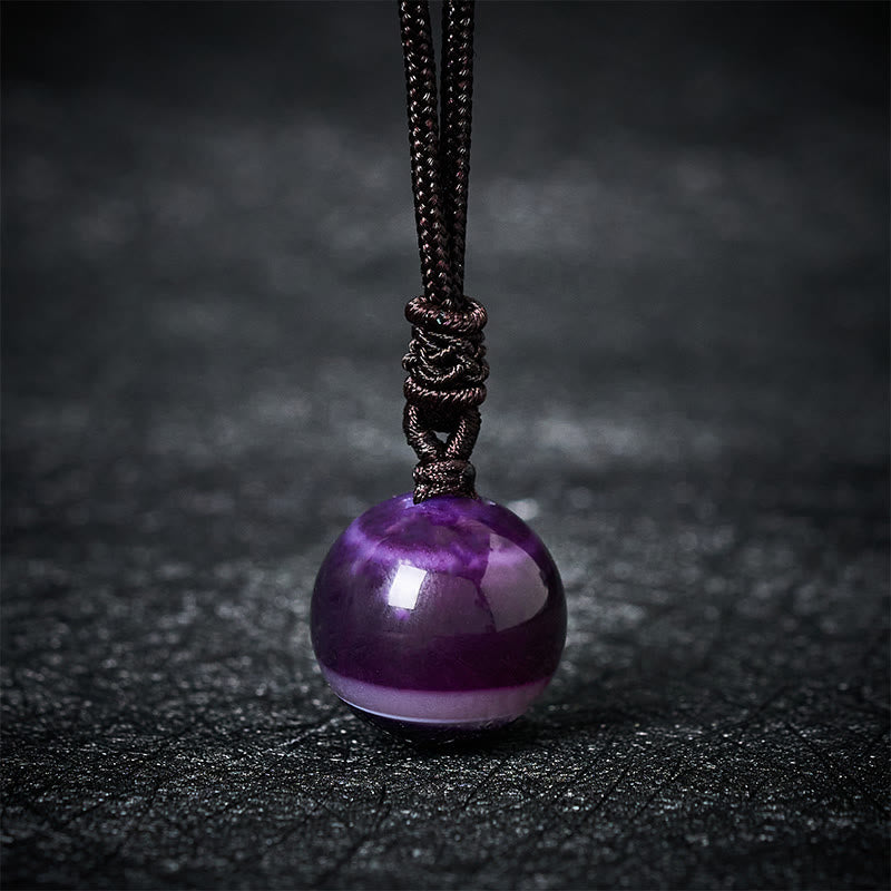 Fortune Jewel Amethyst Yellow Agate Various Agate Pink Crystal Lazurite Lapis Lazuli Balance Necklace Pendant - Fortune Jewel