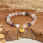 Fortune Jewel Golden Silk Jade Fu Character Rabbit Ward Off Evil Spirits Bracelet - Fortune Jewel