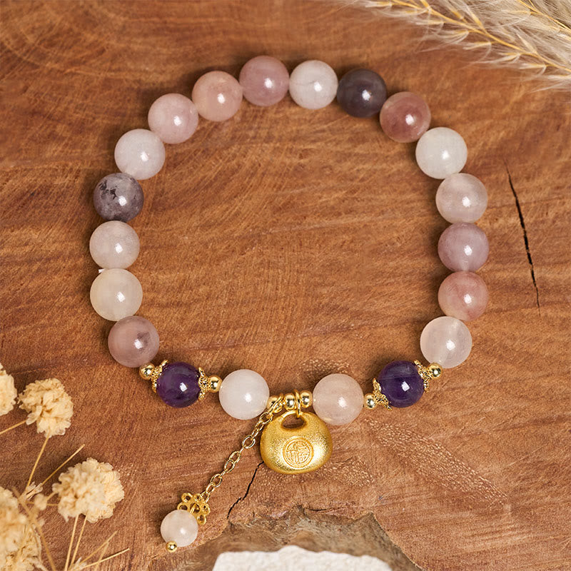 Fortune Jewel Golden Silk Jade Fu Character Rabbit Ward Off Evil Spirits Bracelet - Fortune Jewel