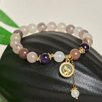 Fortune Jewel Golden Silk Jade Fu Character Rabbit Ward Off Evil Spirits Bracelet - Fortune Jewel