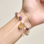 Fortune Jewel Golden Silk Jade Fu Character Rabbit Ward Off Evil Spirits Bracelet - Fortune Jewel