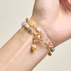 Fortune Jewel Irregular Pearl Glass Bead Double Wrap Bracelet - Fortune Jewel