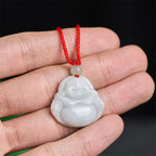 Fortune Jewel Jade Laughing Buddha Prosperity Necklace Pendant - Fortune Jewel
