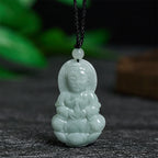 Buddha Stones Jade Kwan Yin Avalokitesvara Harmony Necklace Pendant - Fortune Jewel