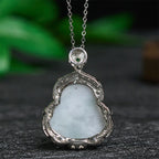 Fortune Jewel Jade Laughing Buddha Abundance Necklace Pendant - Fortune Jewel