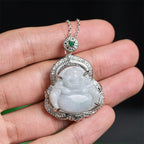 Fortune Jewel Jade Laughing Buddha Abundance Necklace Pendant - Fortune Jewel
