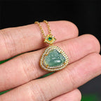 Fortune Jewel Jade Laughing Buddha Prosperity Luck Necklace Pendant - Fortune Jewel