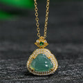 Fortune Jewel Jade Laughing Buddha Prosperity Luck Necklace Pendant - Fortune Jewel