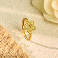 Fortune Jewel Plum Blossom Hetian Jade Copper Luck Ring - Fortune Jewel
