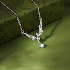 Fortune Jewel 925 Sterling Silver Mistletoe Keep Away Evil Spirits Necklace Pendant