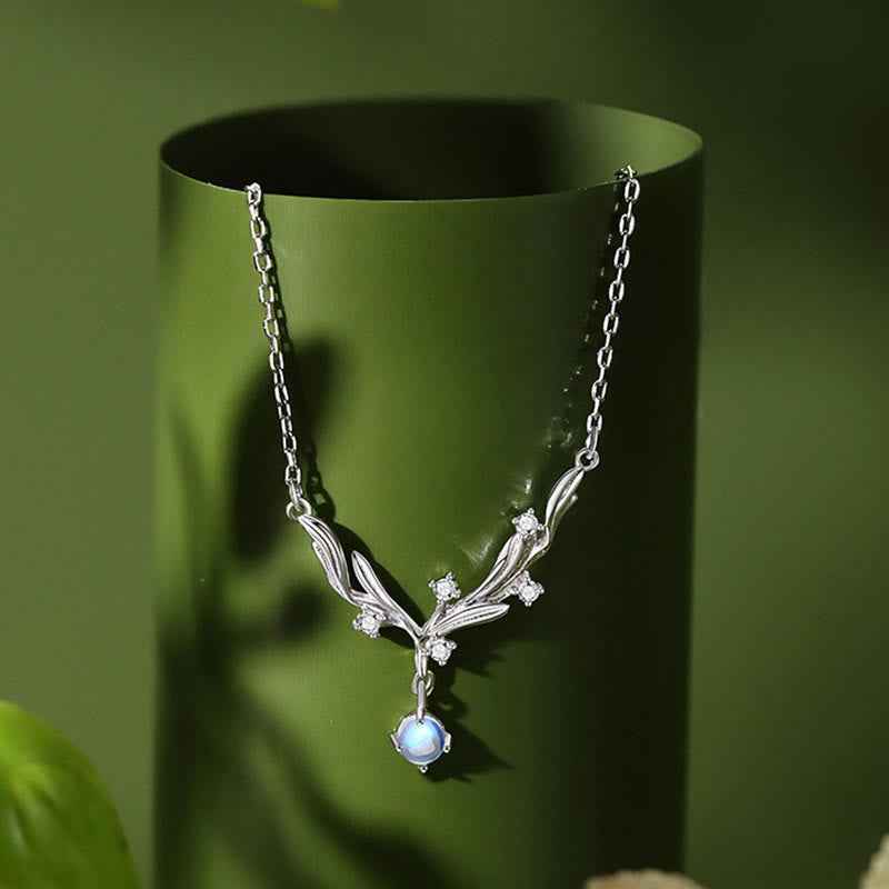 Fortune Jewel 925 Sterling Silver Mistletoe Keep Away Evil Spirits Necklace Pendant