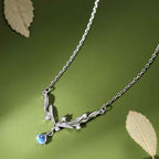 Fortune Jewel 925 Sterling Silver Mistletoe Keep Away Evil Spirits Necklace Pendant
