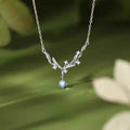 Fortune Jewel 925 Sterling Silver Mistletoe Keep Away Evil Spirits Necklace Pendant