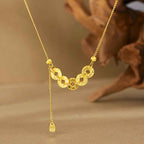 Fortune Jewel 925 Sterling Silver Five-Emperor Coins Protection Ring Bracelet Necklace Pendant