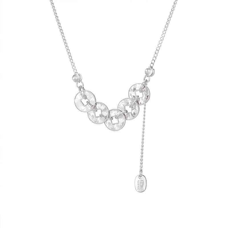 Fortune Jewel 925 Sterling Silver Five-Emperor Coins Protection Ring Bracelet Necklace Pendant