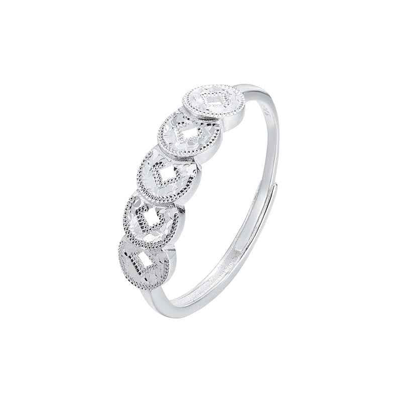 Fortune Jewel 925 Sterling Silver Five-Emperor Coins Protection Ring Bracelet Necklace Pendant
