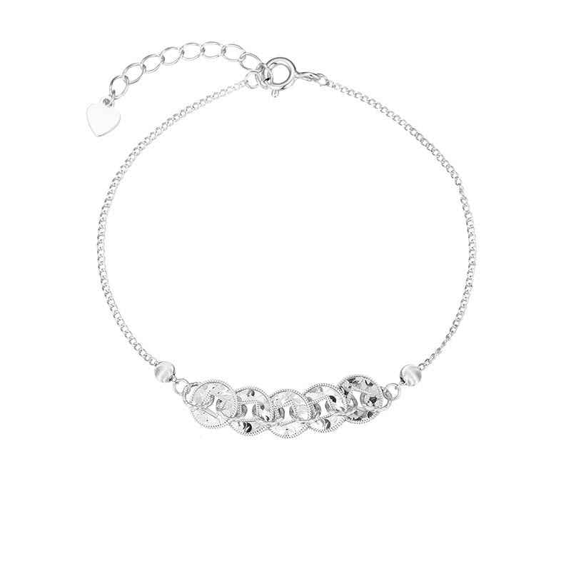 Fortune Jewel 925 Sterling Silver Five-Emperor Coins Protection Ring Bracelet Necklace Pendant