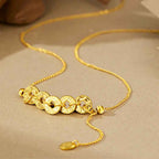 Fortune Jewel 925 Sterling Silver Five-Emperor Coins Protection Ring Bracelet Necklace Pendant