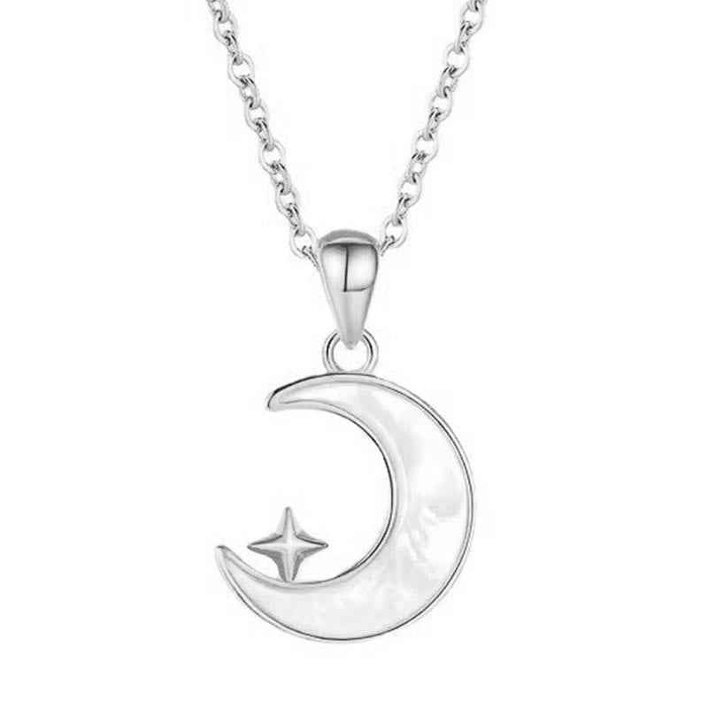Fortune Jewel "FOR DEAREST MOTHER" Moon Star 925 Sterling Silver Calm Necklace Pendants Includes Gift Message Card