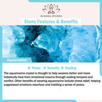 Fortune Jewel Aquamarine Black Obsidian Peace Purification Bracelet