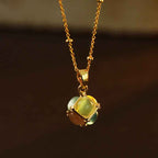 Fortune Jewel Multicolored Cat's Eye Inlaid Design Cube Protection Necklace Pendant