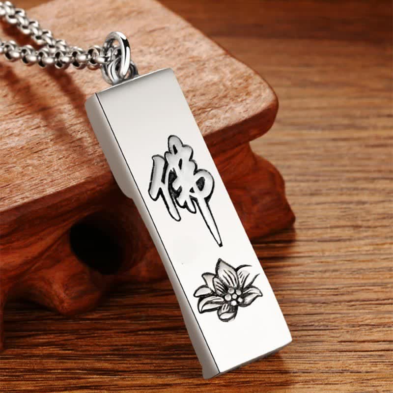 Fortune Jewel Tathagata Buddha Strength Protection Amulet Lucky Vintage Style Pendant Necklace Fortune Jewel