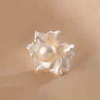 Fortune Jewel Natural Pearl Copper Flower Healing Stud Earrings