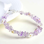 Fortune Jewel Natural Aquamarine Peridot Strawberry Quartz Various Crystals Serenity Bracelet