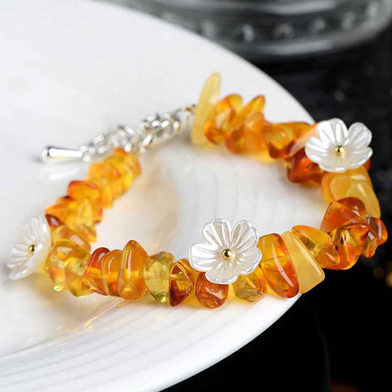Fortune Jewel Natural Aquamarine Peridot Strawberry Quartz Various Crystals Serenity Bracelet