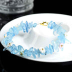 Fortune Jewel Natural Aquamarine Peridot Strawberry Quartz Various Crystals Serenity Bracelet