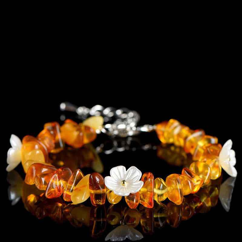 Fortune Jewel Natural Aquamarine Peridot Strawberry Quartz Various Crystals Serenity Bracelet