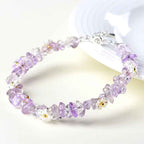 Fortune Jewel Natural Aquamarine Peridot Strawberry Quartz Various Crystals Serenity Bracelet