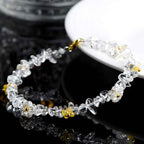 Fortune Jewel Natural Aquamarine Peridot Strawberry Quartz Various Crystals Serenity Bracelet