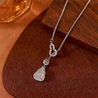Buddha Stones Double Gourd Chalcedony Copper Positive Necklace Pendant