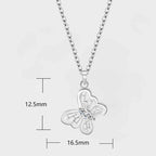 Fortune Jewel 999 Sterling Silver Butterfly Protection Necklace Pendant