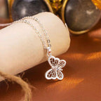 Fortune Jewel 999 Sterling Silver Butterfly Protection Necklace Pendant
