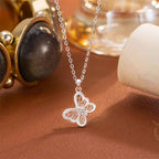 Fortune Jewel 999 Sterling Silver Butterfly Protection Necklace Pendant